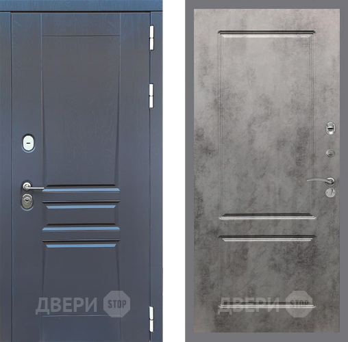 Входная металлическая Дверь Стоп ПЛАТИНУМ ФЛ-117 Бетон темный в Звенигород