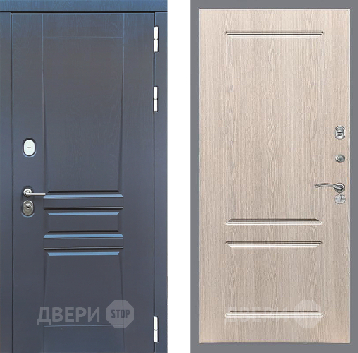 Входная металлическая Дверь Стоп ПЛАТИНУМ ФЛ-117 Беленый дуб в Звенигород