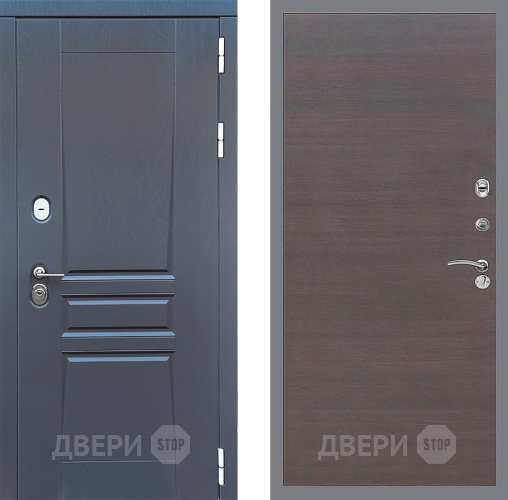 Входная металлическая Дверь Стоп ПЛАТИНУМ Гладкая венге поперечный в Звенигород