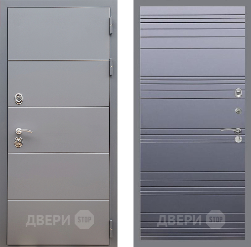 Входная металлическая Дверь Стоп АРТ ГРАФИТ Лайн Силк титан в Звенигород