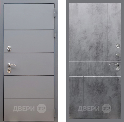 Дверь Стоп АРТ ГРАФИТ ФЛ-290 Бетон темный в Звенигород