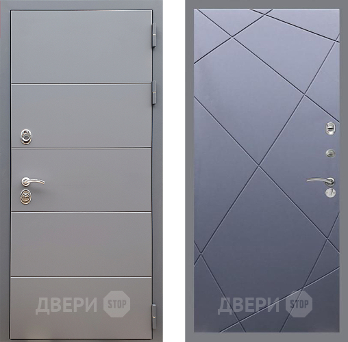 Входная металлическая Дверь Стоп АРТ ГРАФИТ ФЛ-291 Силк титан в Звенигород