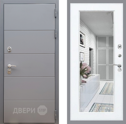 Дверь Стоп АРТ ГРАФИТ Зеркало Силк Сноу в Звенигород