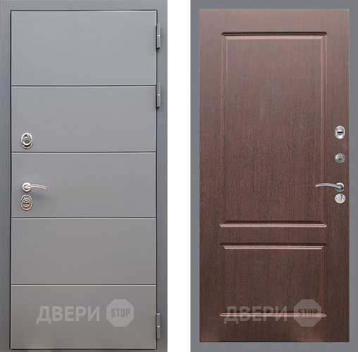 Дверь Стоп АРТ ГРАФИТ ФЛ-117 Орех премиум в Звенигород