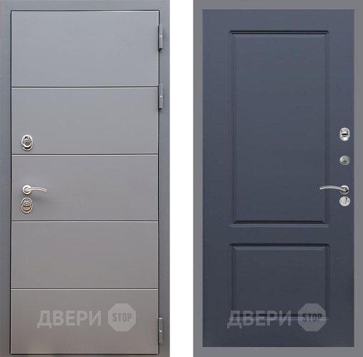 Дверь Стоп АРТ ГРАФИТ ФЛ-117 Силк титан в Звенигород