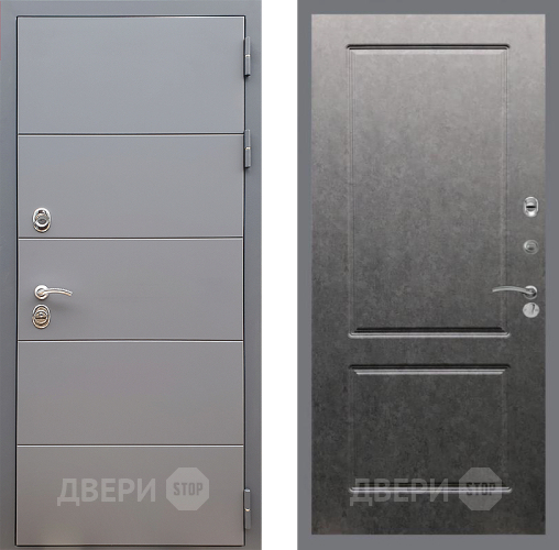 Входная металлическая Дверь Стоп АРТ ГРАФИТ ФЛ-117 Штукатурка графит в Звенигород
