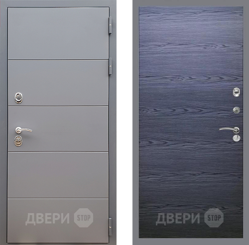 Дверь Стоп АРТ ГРАФИТ Гладкая Дуб тангенальный черный в Звенигород