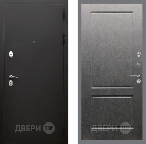 Дверь Стоп КЛАССИК Шагрень ФЛ-117 Штукатурка графит в Звенигород