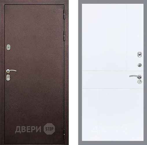 Входная металлическая Дверь Стоп КЛАССИК Медь ФЛ-290 Силк Сноу в Звенигород