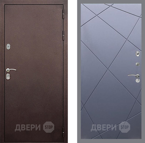 Дверь Стоп КЛАССИК Медь ФЛ-291 Силк титан в Звенигород