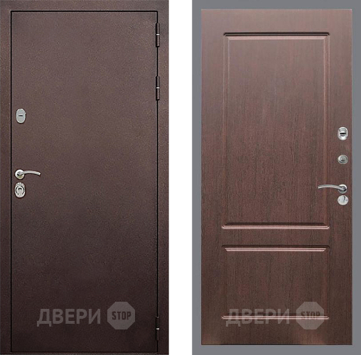 Дверь Стоп КЛАССИК Медь ФЛ-117 Орех премиум в Звенигород