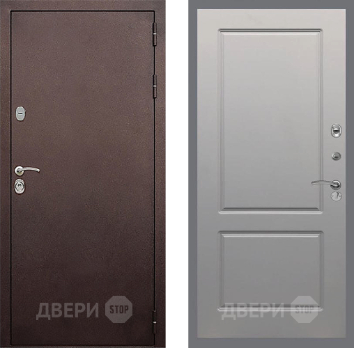 Входная металлическая Дверь Стоп КЛАССИК Медь ФЛ-117 Грей софт в Звенигород