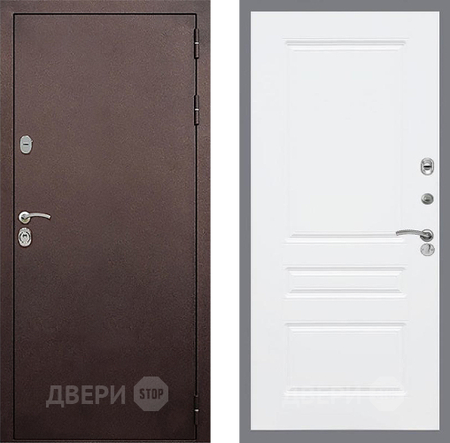 Входная металлическая Дверь Стоп КЛАССИК Медь ФЛ-243 Силк Сноу в Звенигород
