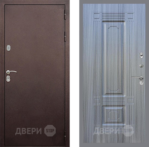 Входная металлическая Дверь Стоп КЛАССИК Медь ФЛ-2 Сандал грей в Звенигород