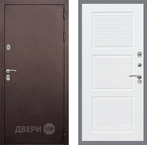 Входная металлическая Дверь Стоп КЛАССИК Медь ФЛ-1 Силк Сноу в Звенигород
