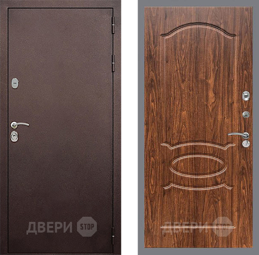Дверь Стоп КЛАССИК Медь ФЛ-128 орех тисненый в Звенигород