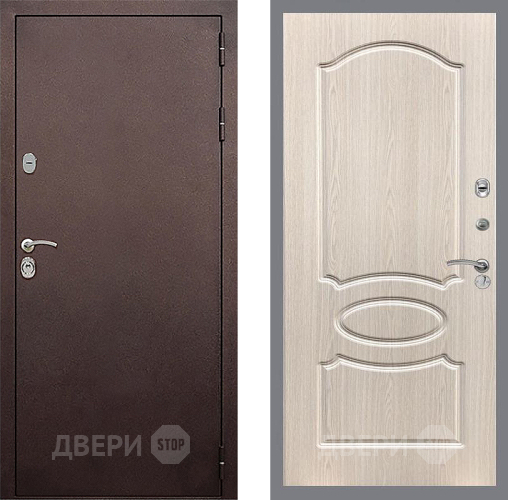 Дверь Стоп КЛАССИК Медь ФЛ-128 Беленый дуб в Звенигород