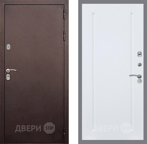 Входная металлическая Дверь Стоп КЛАССИК Медь ФЛ-68 Силк Сноу в Звенигород