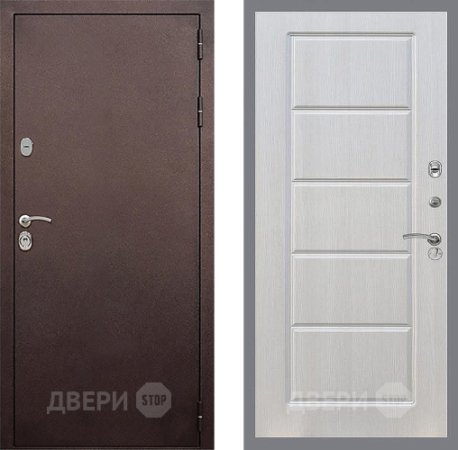 Входная металлическая Дверь Стоп КЛАССИК Медь ФЛ-39 Лиственница беж в Звенигород