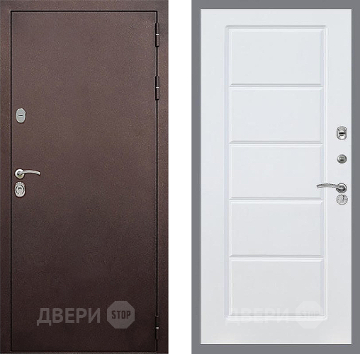 Дверь Стоп КЛАССИК Медь ФЛ-39 Силк Сноу в Звенигород