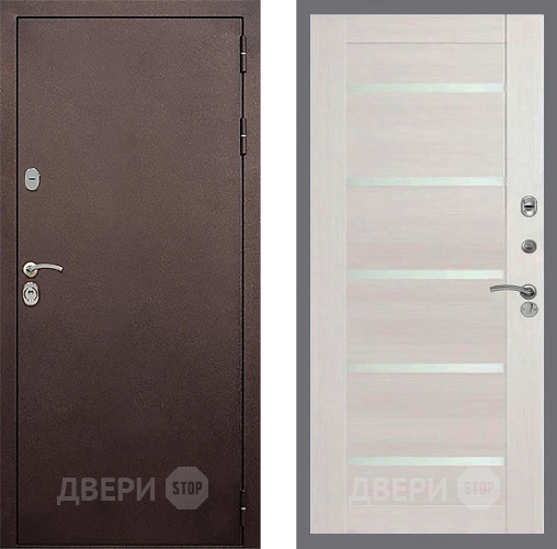 Входная металлическая Дверь Стоп КЛАССИК Медь СБ-14 Лиственница беж в Звенигород