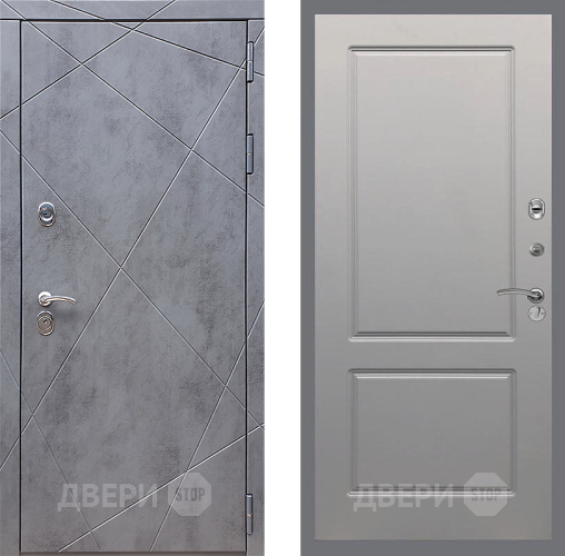 Входная металлическая Дверь Стоп Лучи ФЛ-117 Грей софт в Звенигород