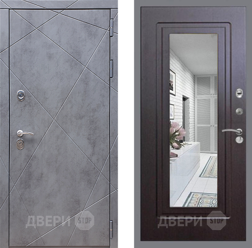 Дверь Стоп Лучи Зеркало ФЛ-120 Венге в Звенигород