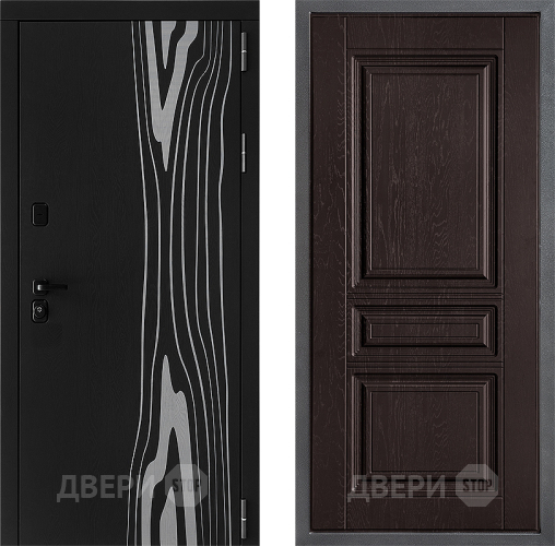 Входная металлическая Дверь Дверной континент ДК-12 ФЛ-243 Дуб шоколадный в Звенигород