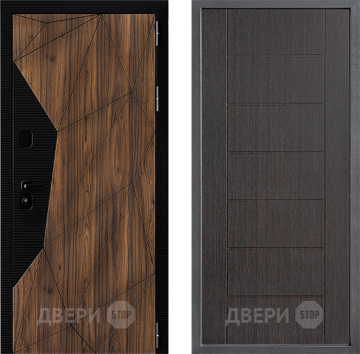Входная металлическая Дверь Дверной континент ДК-11 ФЛ-Лайн Венге в Звенигород