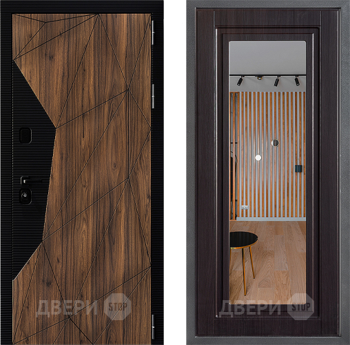 Дверь Дверной континент ДК-11 ФЛЗ Зеркало Венге в Звенигород