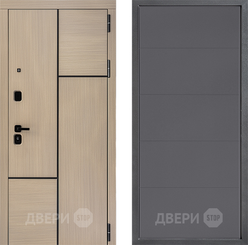 Входная металлическая Дверь Дверной континент ДК-14 ФЛ-649 Графит софт в Звенигород