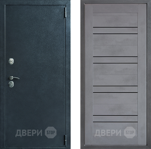 Входная металлическая Дверь Дверной континент ДК-70 Дизайн ФЛ-49 Бетон серый в Звенигород