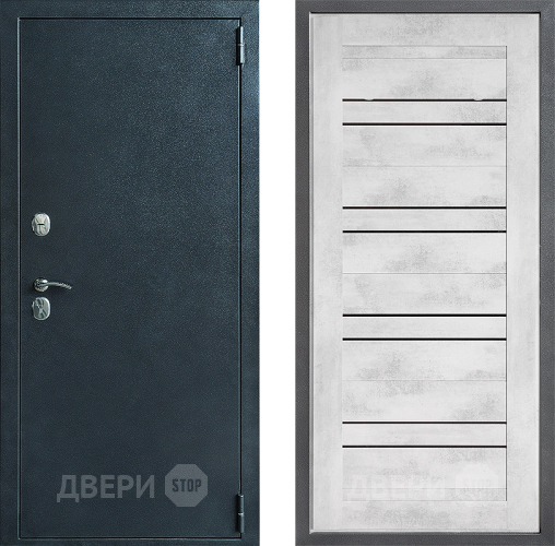 Входная металлическая Дверь Дверной континент ДК-70 Дизайн ФЛ-49 Бетон снежный в Звенигород