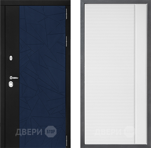 Входная металлическая Дверь Дверной континент ДК-9 ФЛ-757 Белое Стекло Софт милк в Звенигород