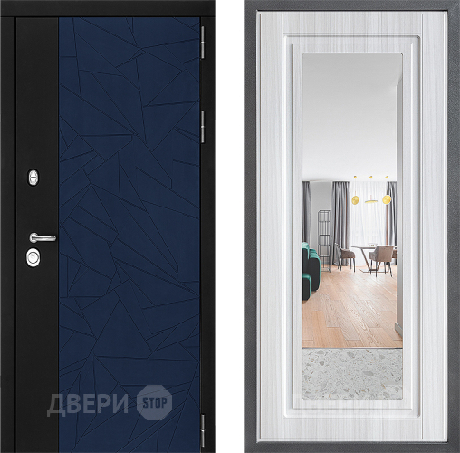 Дверь Дверной континент ДК-9 ФЛЗ Зеркало Сандал белый в Звенигород