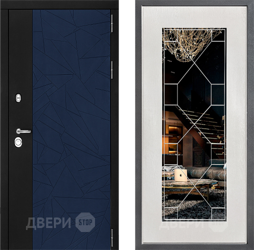 Дверь Дверной континент ДК-9 ФЛ-Тиффани Зеркало Белое дерево в Звенигород