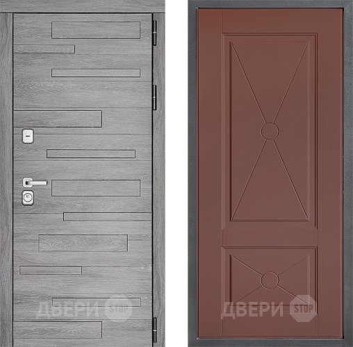 Входная металлическая Дверь Дверной континент ДК-10 ФЛ-617 Ясень шоколадный в Звенигород