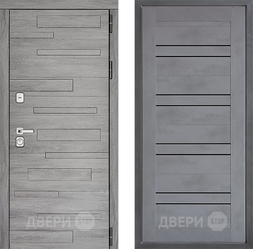 Входная металлическая Дверь Дверной континент ДК-10 ФЛ-49 Бетон серый в Звенигород