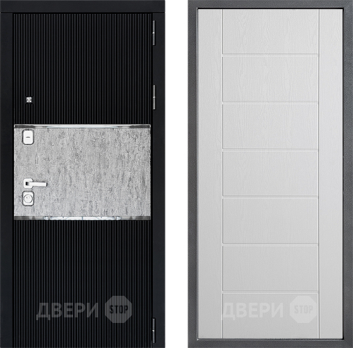 Входная металлическая Дверь Дверной континент ДК-13 ФЛ-Лайн Белое дерево в Звенигород