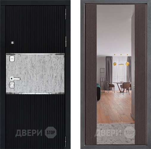 Дверь Дверной континент ДК-13 ФЛЗ-1 Зеркало Венге в Звенигород