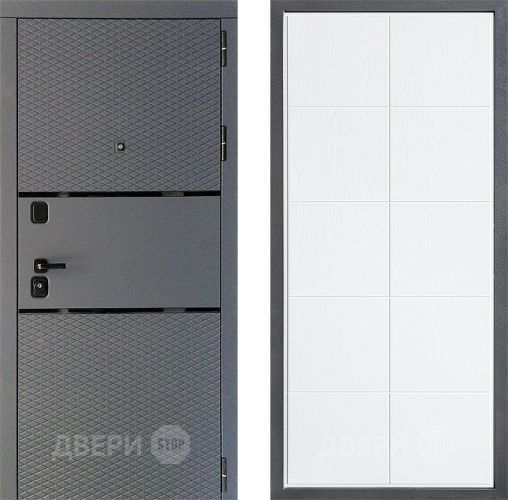 Дверь Дверной континент Диамант Дизайн ФЛ-Кватро Белое дерево в Звенигород