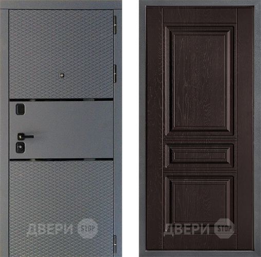 Входная металлическая Дверь Дверной континент Диамант Дизайн ФЛ-243 Дуб шоколадный в Звенигород