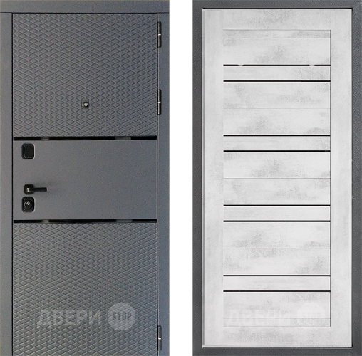 Входная металлическая Дверь Дверной континент Диамант Дизайн ФЛ-49 Бетон снежный в Звенигород