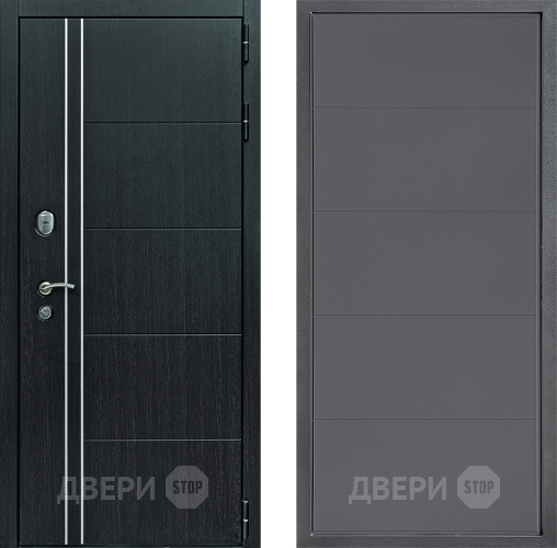 Входная металлическая Дверь Дверной континент Теплолюкс Дизайн ФЛ-649 Графит софт в Звенигород