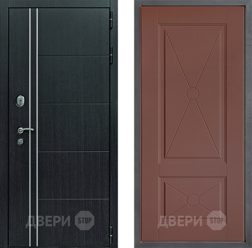 Входная металлическая Дверь Дверной континент Теплолюкс Дизайн ФЛ-617 Ясень шоколадный в Звенигород