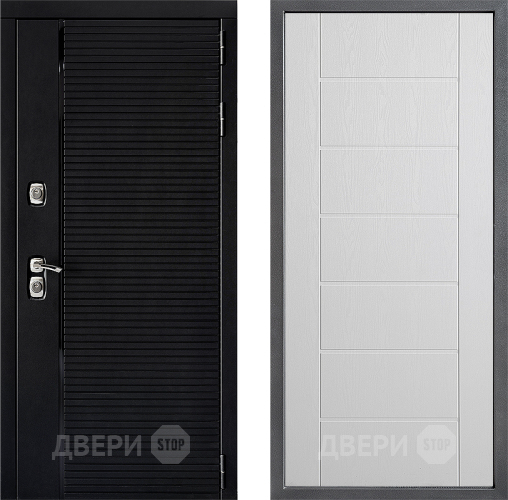 Входная металлическая Дверь Дверной континент ДК-1 ФЛ-Лайн Белое дерево в Звенигород