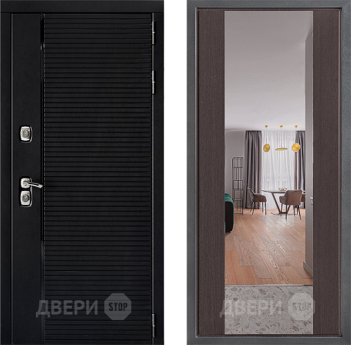 Дверь Дверной континент ДК-1 ФЛЗ-1 Зеркало Венге в Звенигород