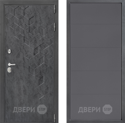 Входная металлическая Дверь Дверной континент ДК-3/713 ФЛ-649 Графит софт в Звенигород