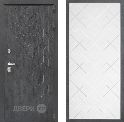 Входная металлическая Дверь Дверной континент ДК-3/713 ФЛ-Тиффани Белый софт в Звенигород
