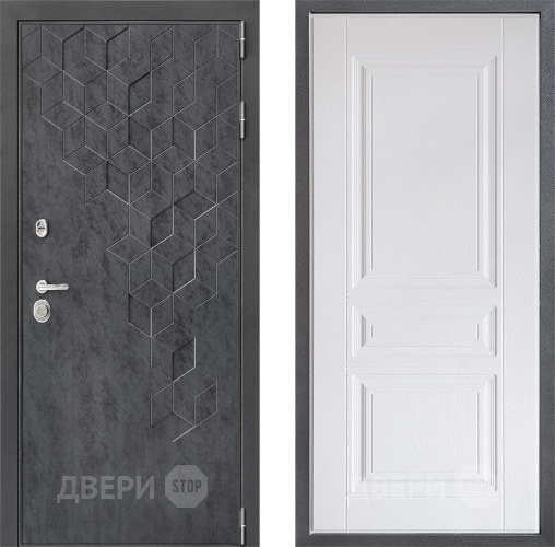 Входная металлическая Дверь Дверной континент ДК-3/713 ФЛ-243 Альберо Браш серебро в Звенигород